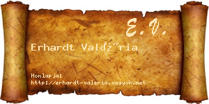 Erhardt Valéria névjegykártya